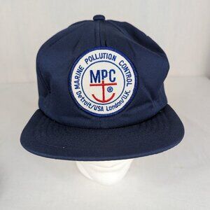 Marine Pollution Control Detroit London Padded Snapback Vintage Trucker Hat Blue